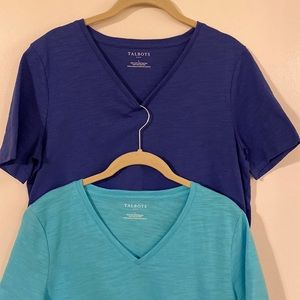 NWOT Lot of 2 Talbots Slub Knit Tees